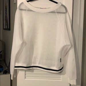 Reebok Wide Neck Mesh Sweatshirt